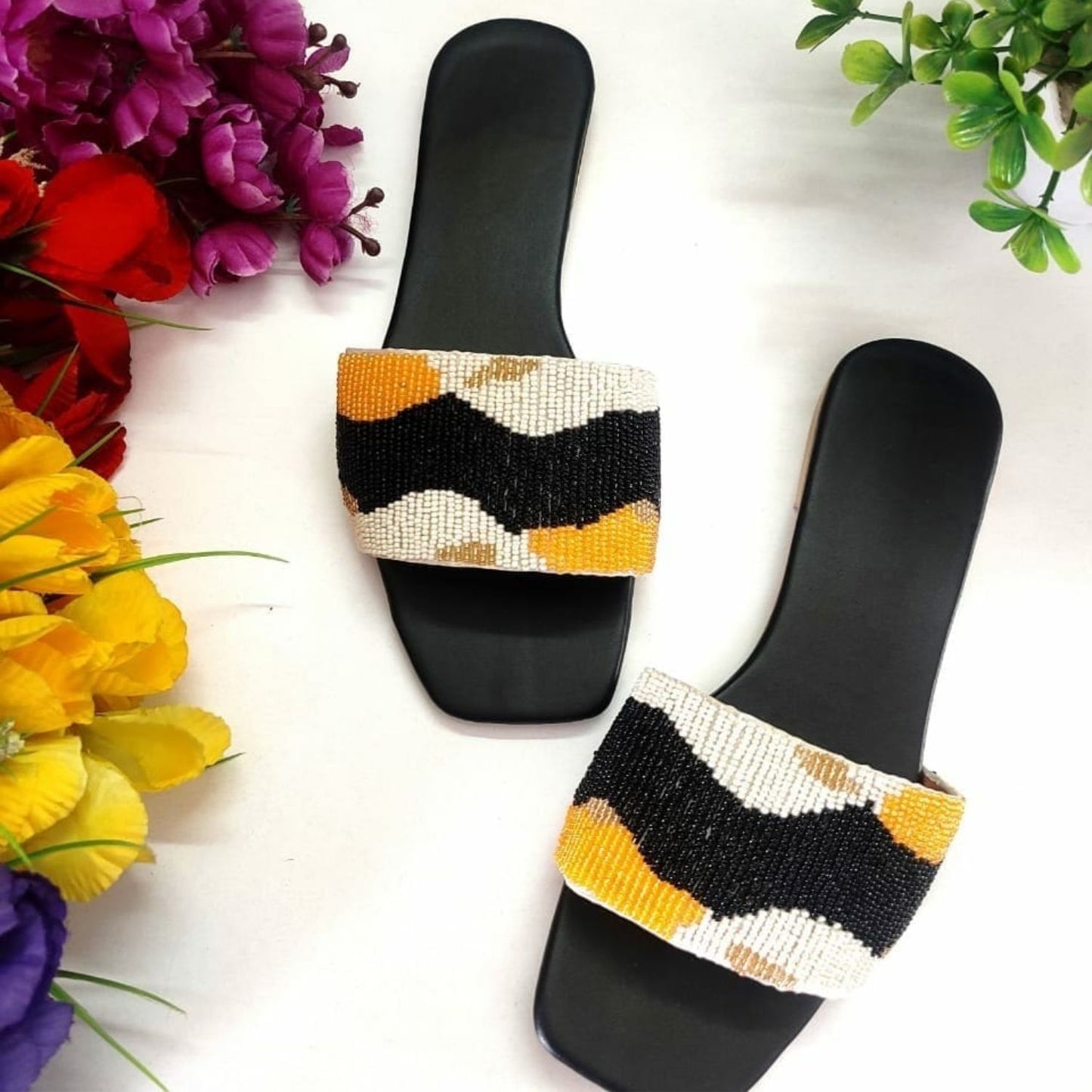 Handcrafted Flat Sandal, Mirage