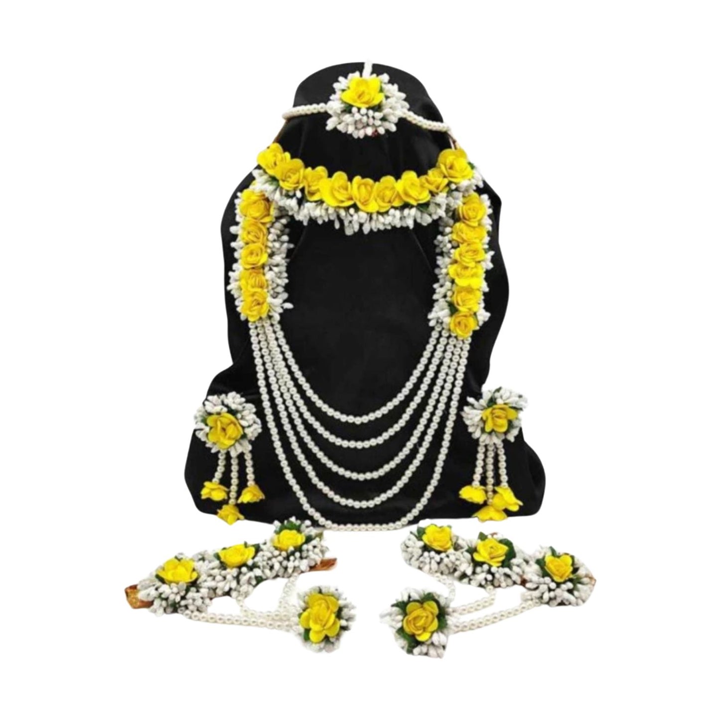 Handcrafted Artificial Jewelry Set, Marigold