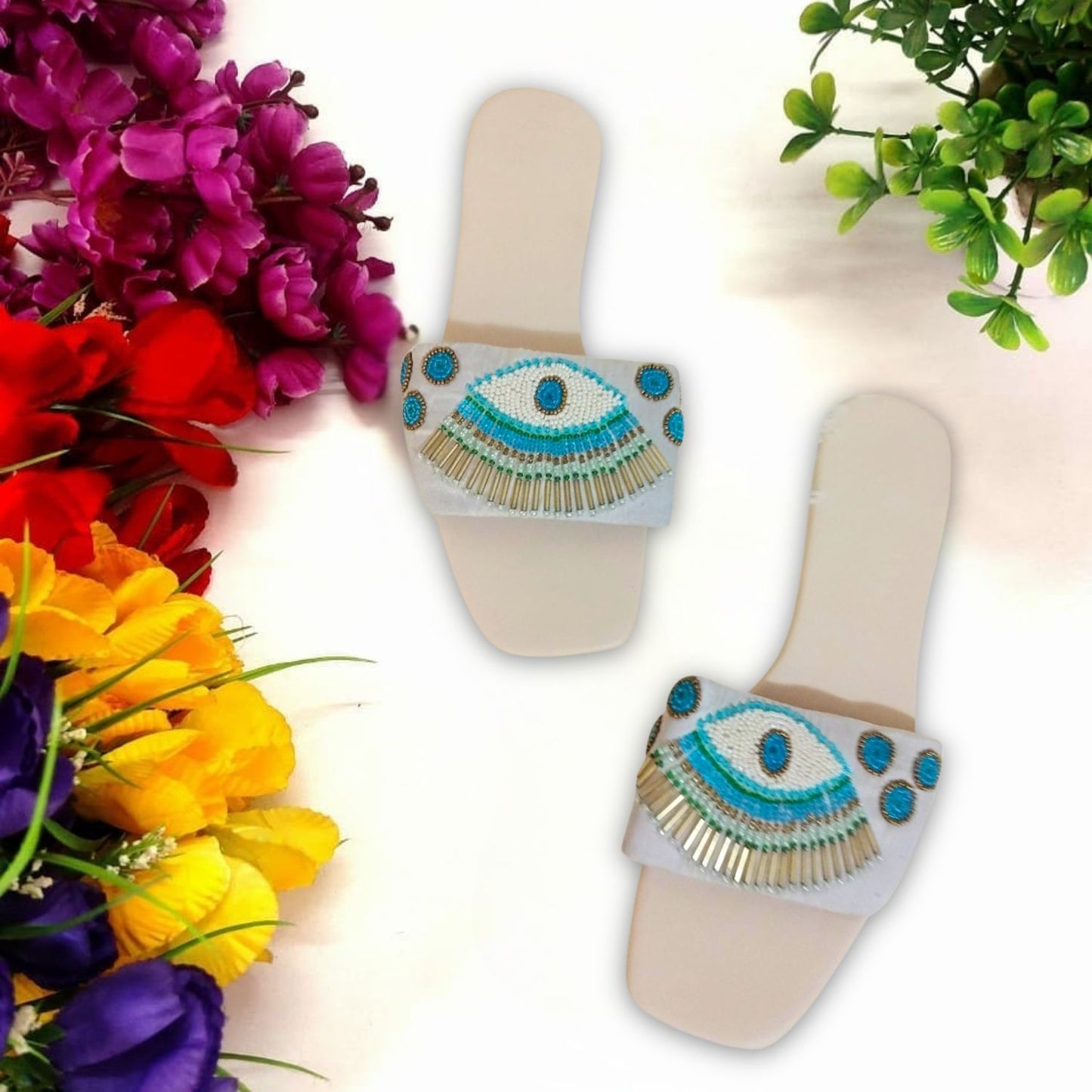 Handcrafted Flat Sandal, Eyecon