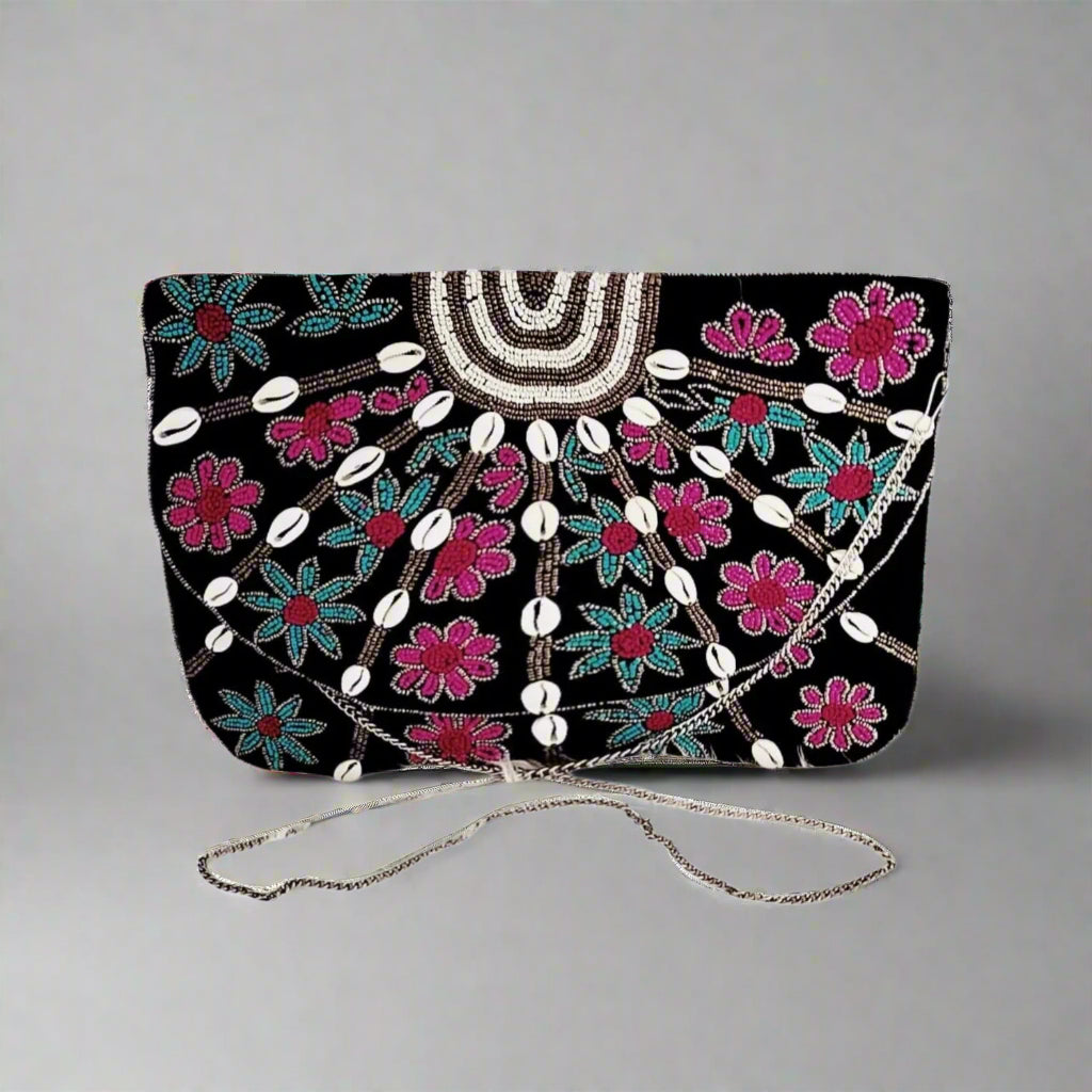 Handcrafted Boho Bag, Floral Fusion