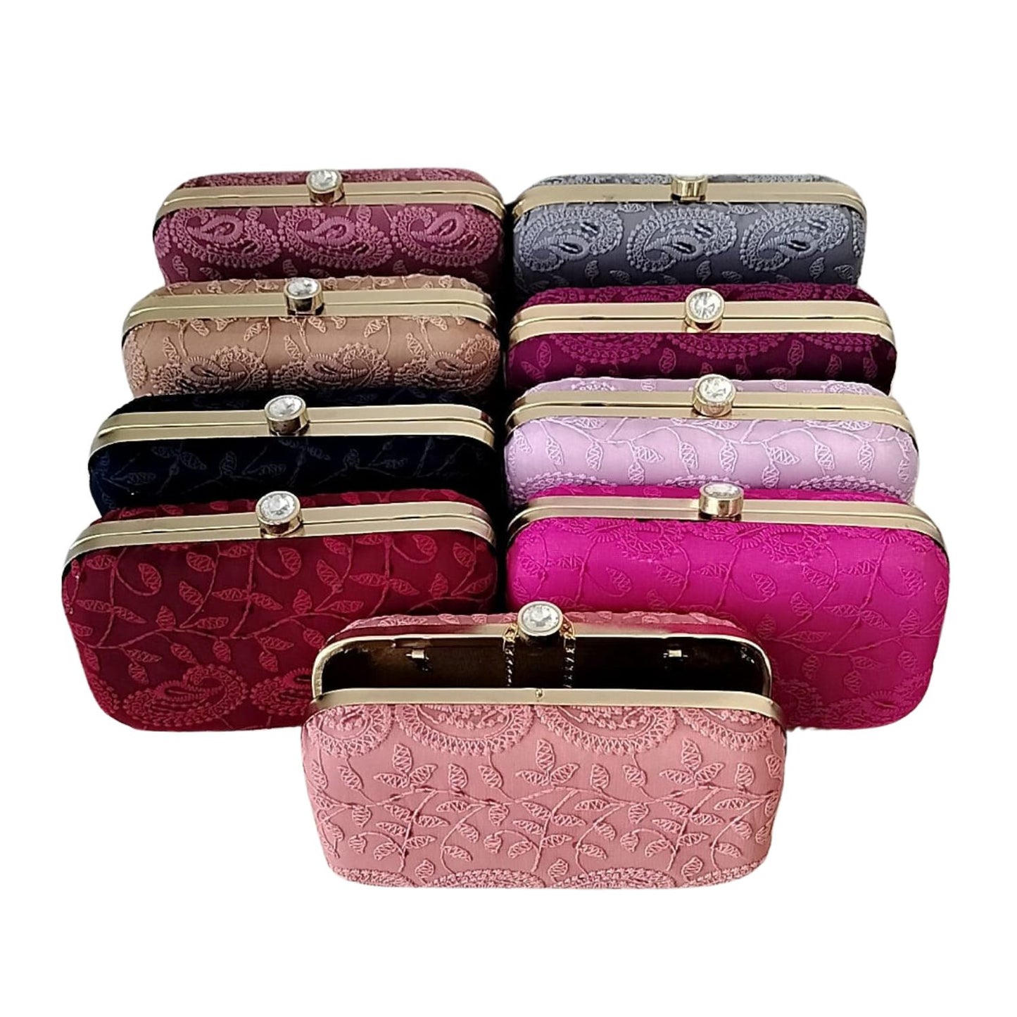 Handcrafted Embroidered Clutch, MatchMade Harmony