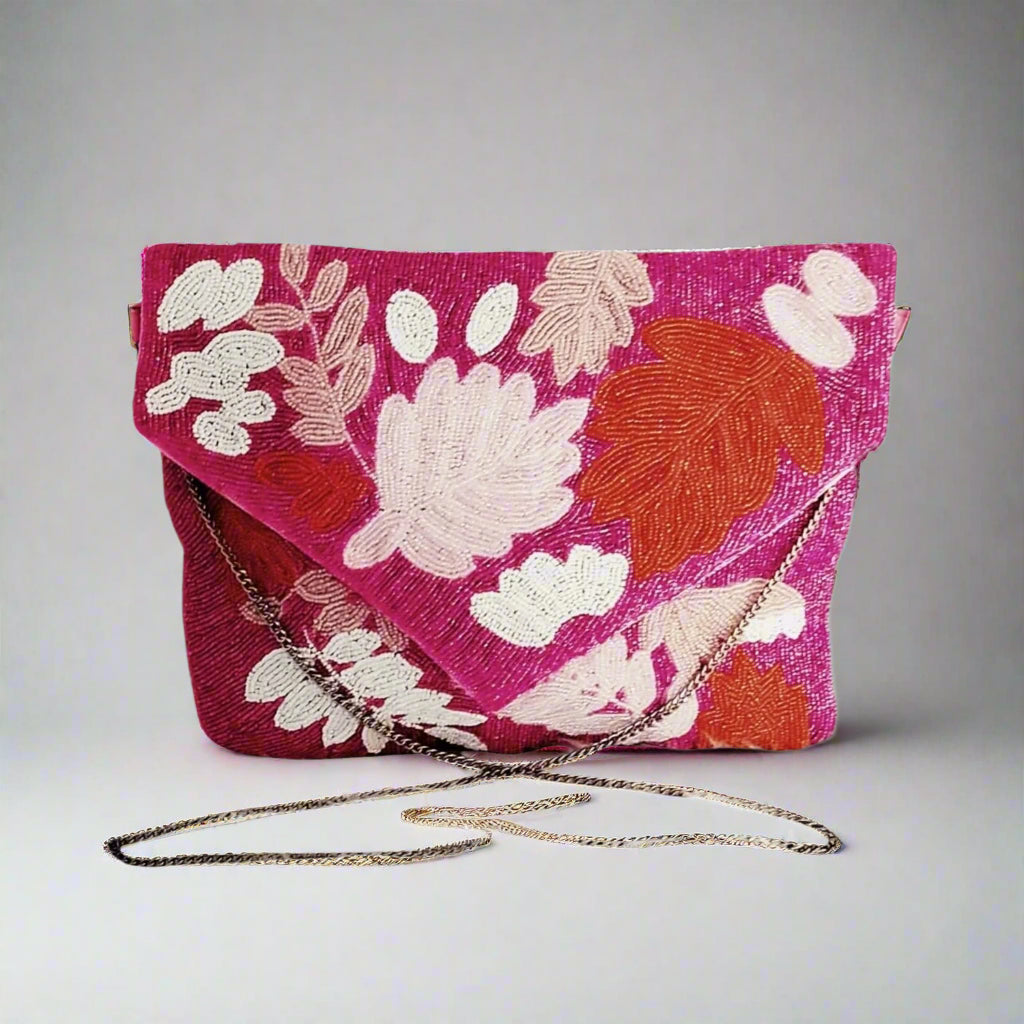 Handcrafted Boho Bag, Crimson Charm