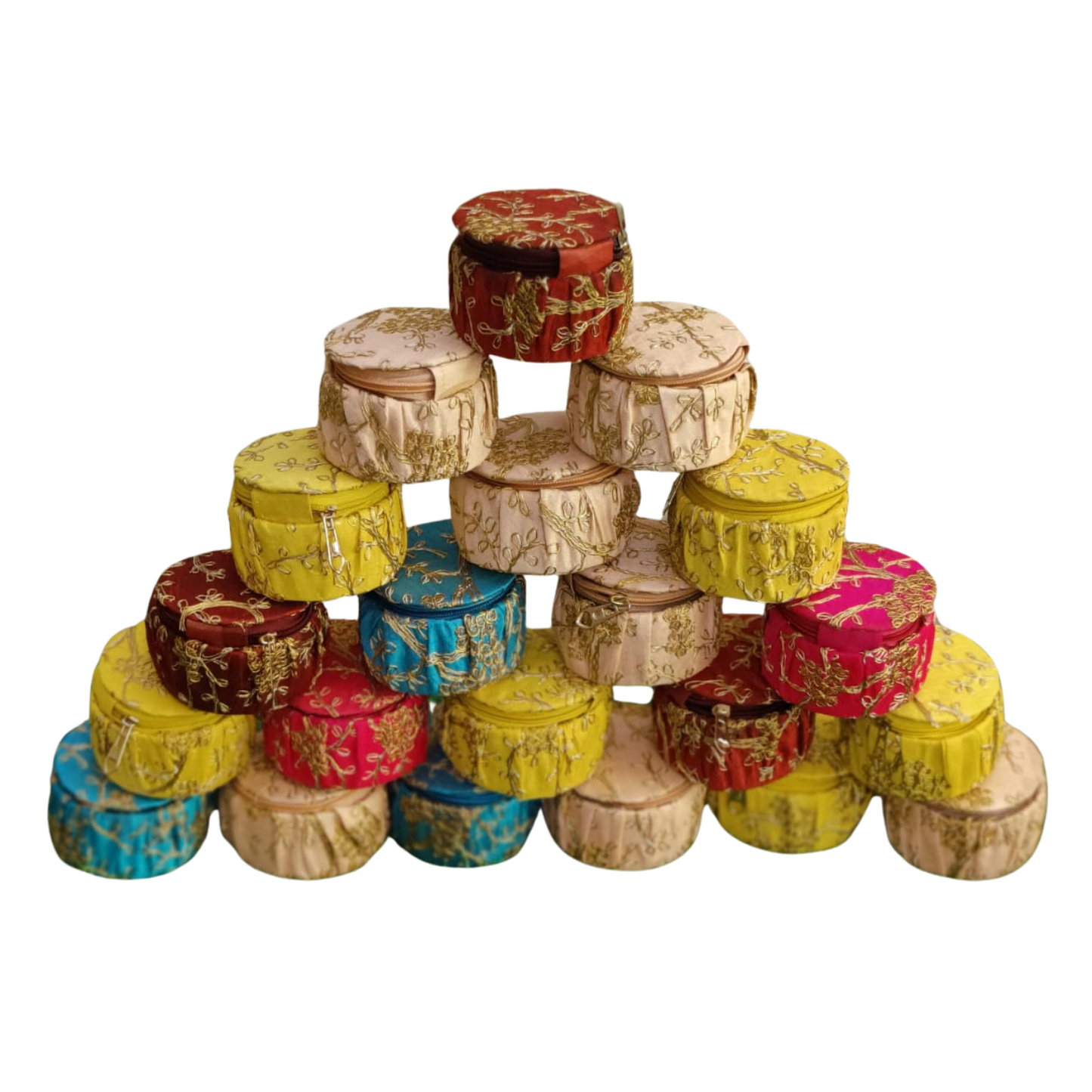 Handcrafted Embroidered Jewelry Box, Floral Trinket