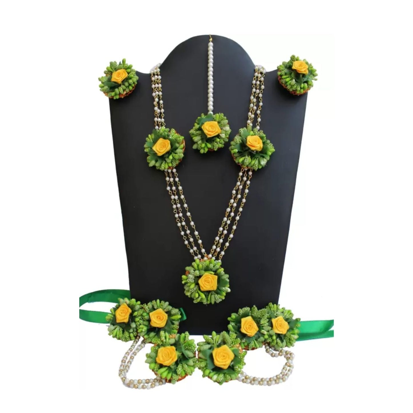 Handcrafted Artificial Jewelry Set, Orchid Charm