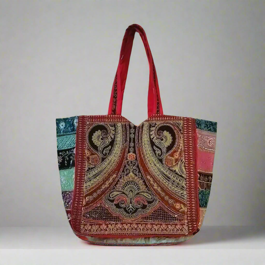 Handcrafted Tote Bag - Vibrant Horizon