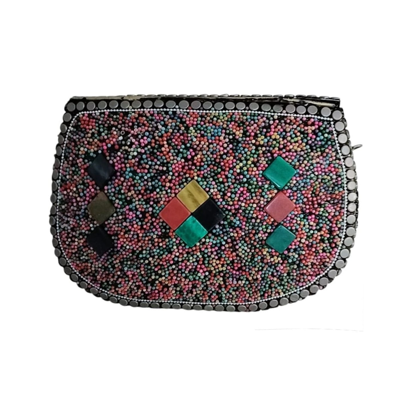 Handcrafted Unique Metal Clutch, Antique Aura