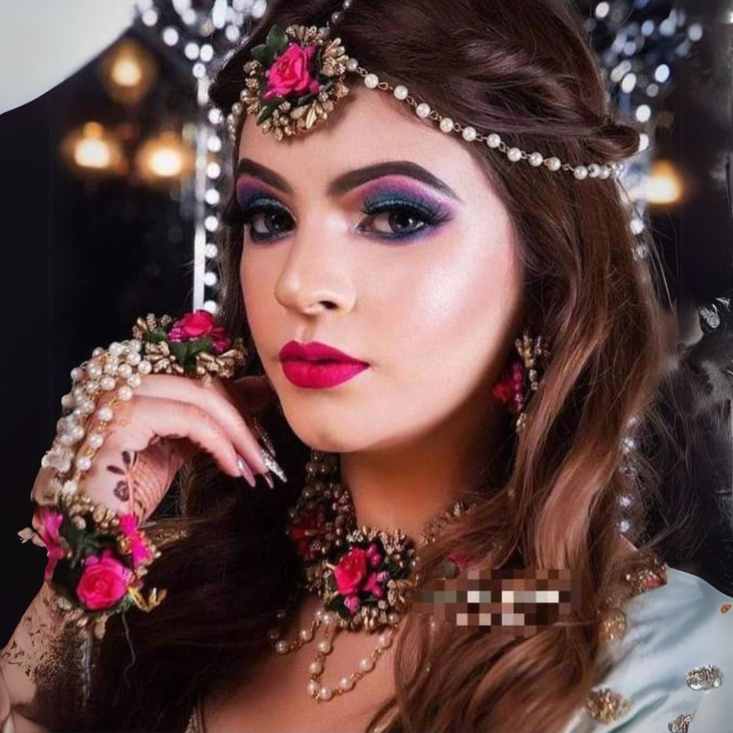 Handcrafted Artificial Jewelry Set, Glimmering Glow