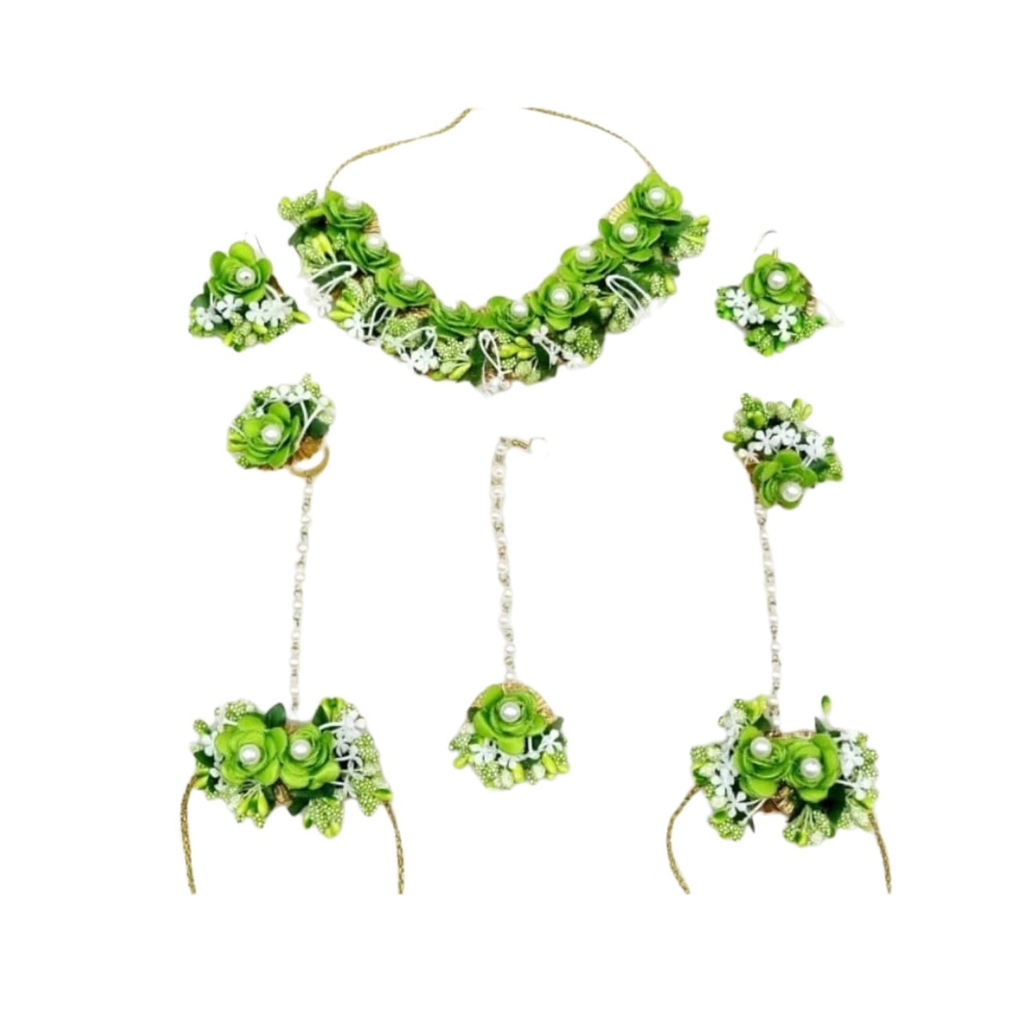 Handcrafted Artificial Jewelry Set, Floral String