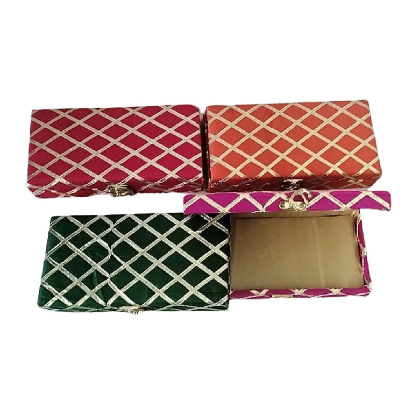 Handcrafted Embroidered Jewelry Box, Classic Diamond