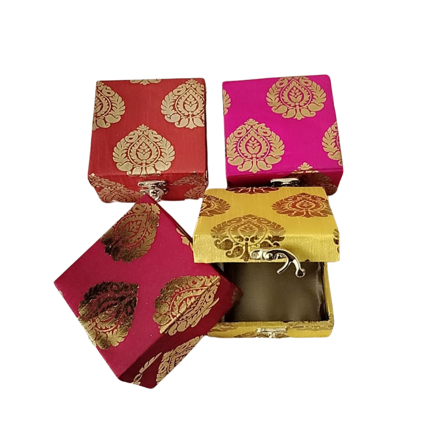 Handcrafted Embroidered Jewelry Box, Square