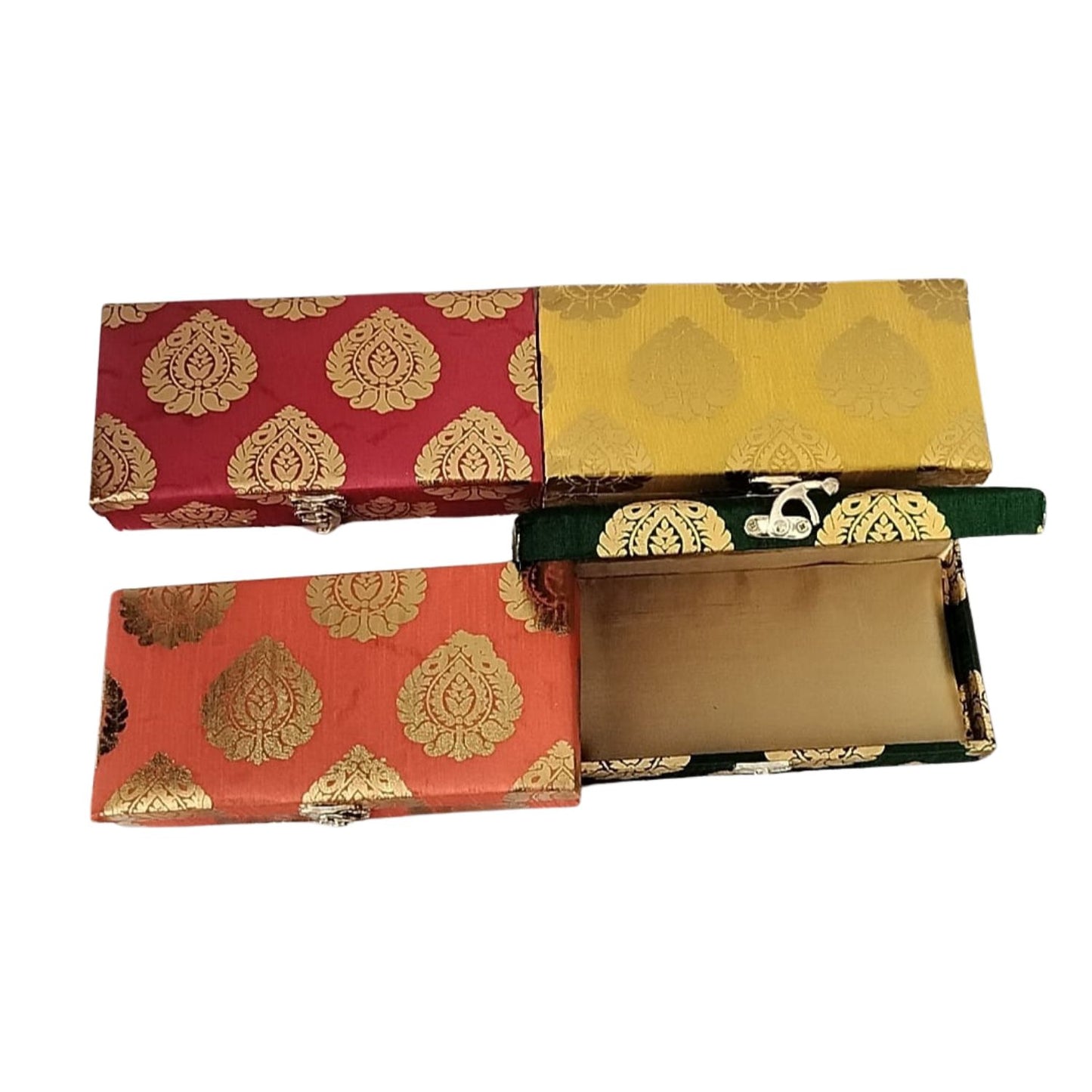 Handcrafted Embroidered Jewelry Box, Golden Blossom