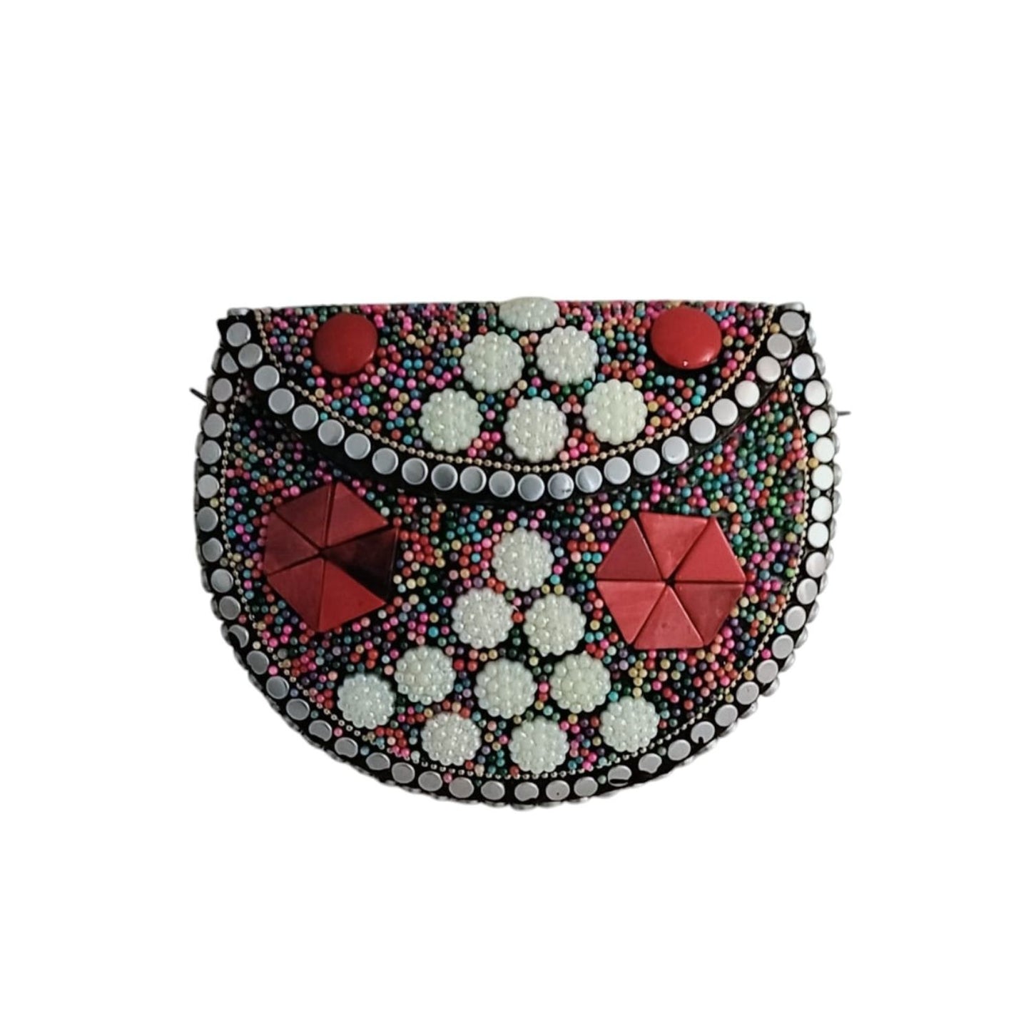 Handcrafted Unique Metal Clutch, Rustic Royalty