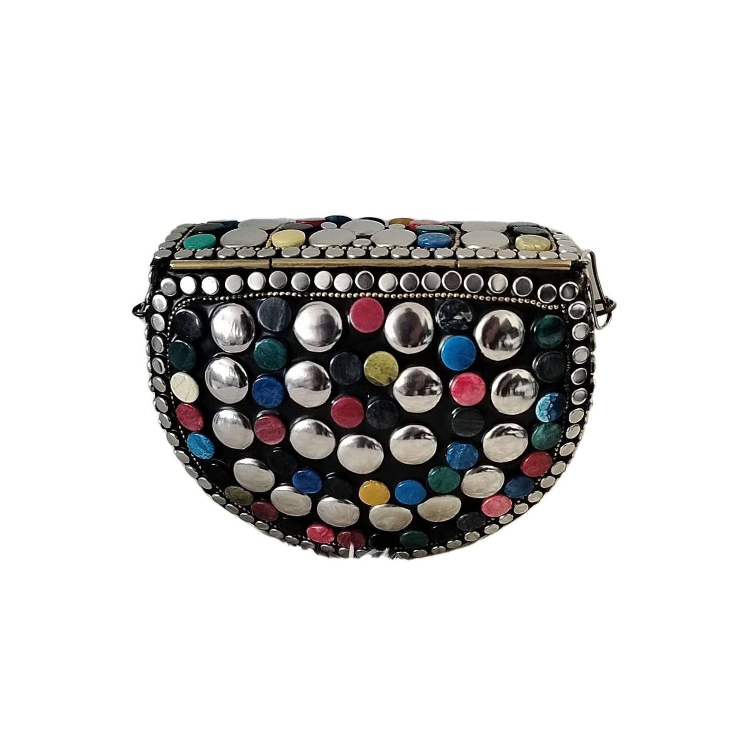 Handcrafted Unique Metal Clutch, Majestic Muse