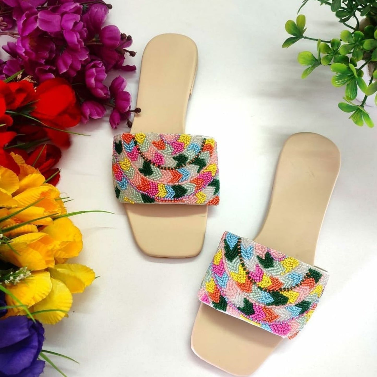 Handcrafted Flat Sandal, Radiant